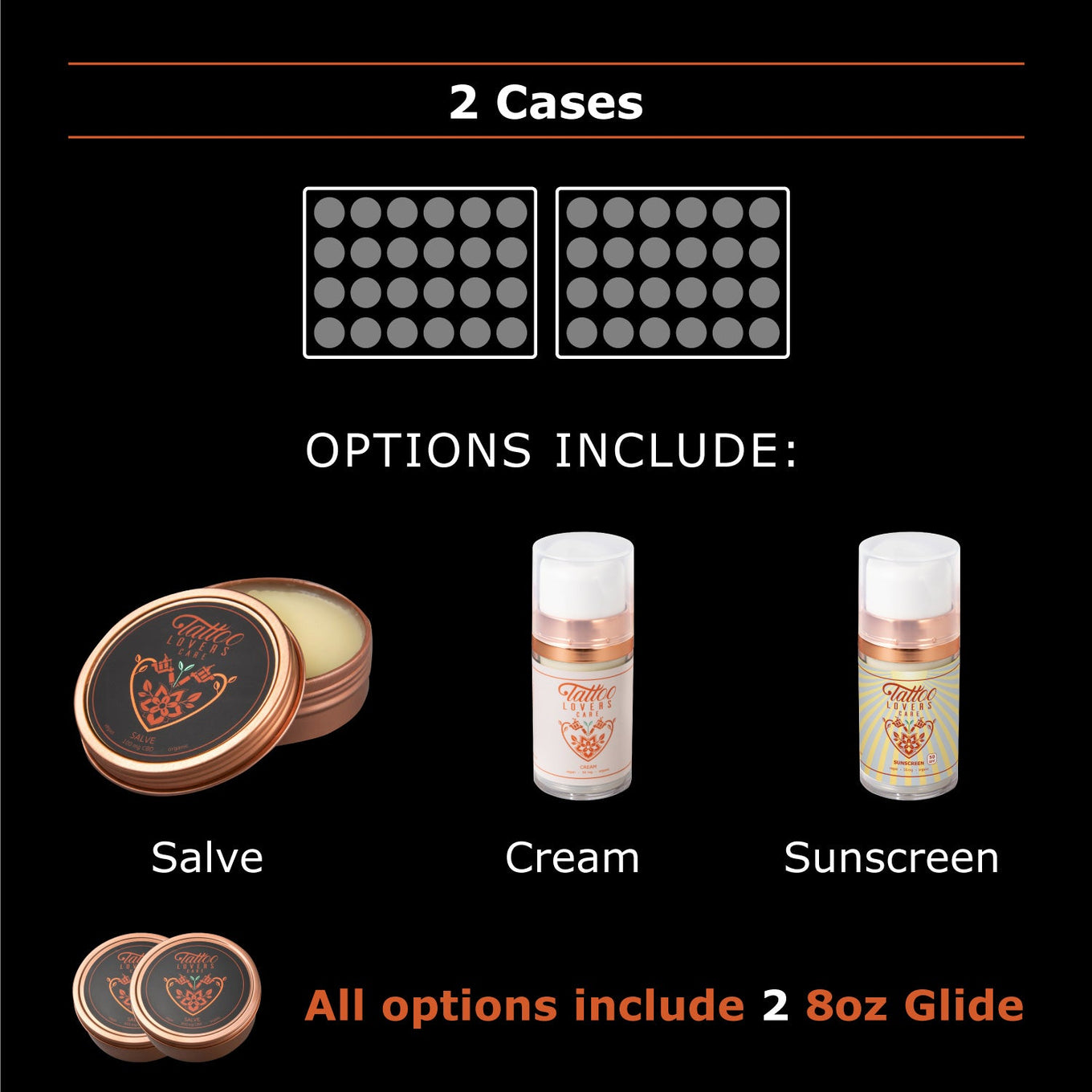 2 Case - 48 units (Salve, Cream, or Sunscreen)